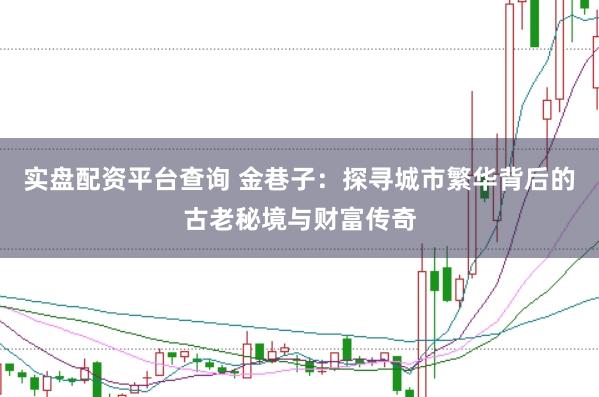实盘配资平台查询 金巷子：探寻城市繁华背后的古老秘境与财富传奇